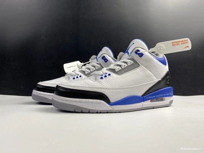 MaikeSneakers Jordan White Blue CT8532-040 3 Retro Air 0717